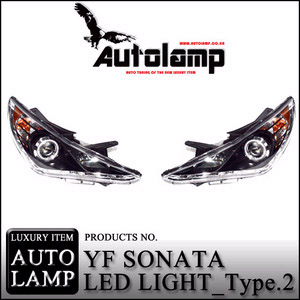 [ YF Sonata auto parts ] Audi style LED head lamp(type 2) LED eye line